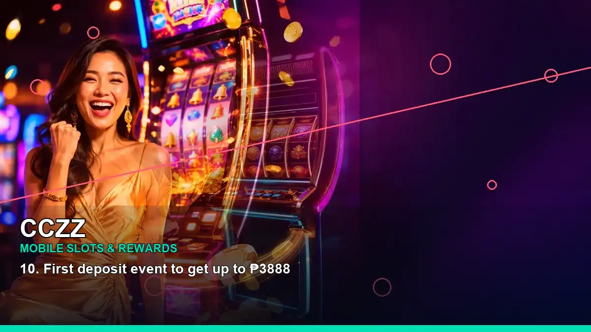 CCZZ fruit reels online slot games featuring an adult Filipina casino host with a left close-up composition