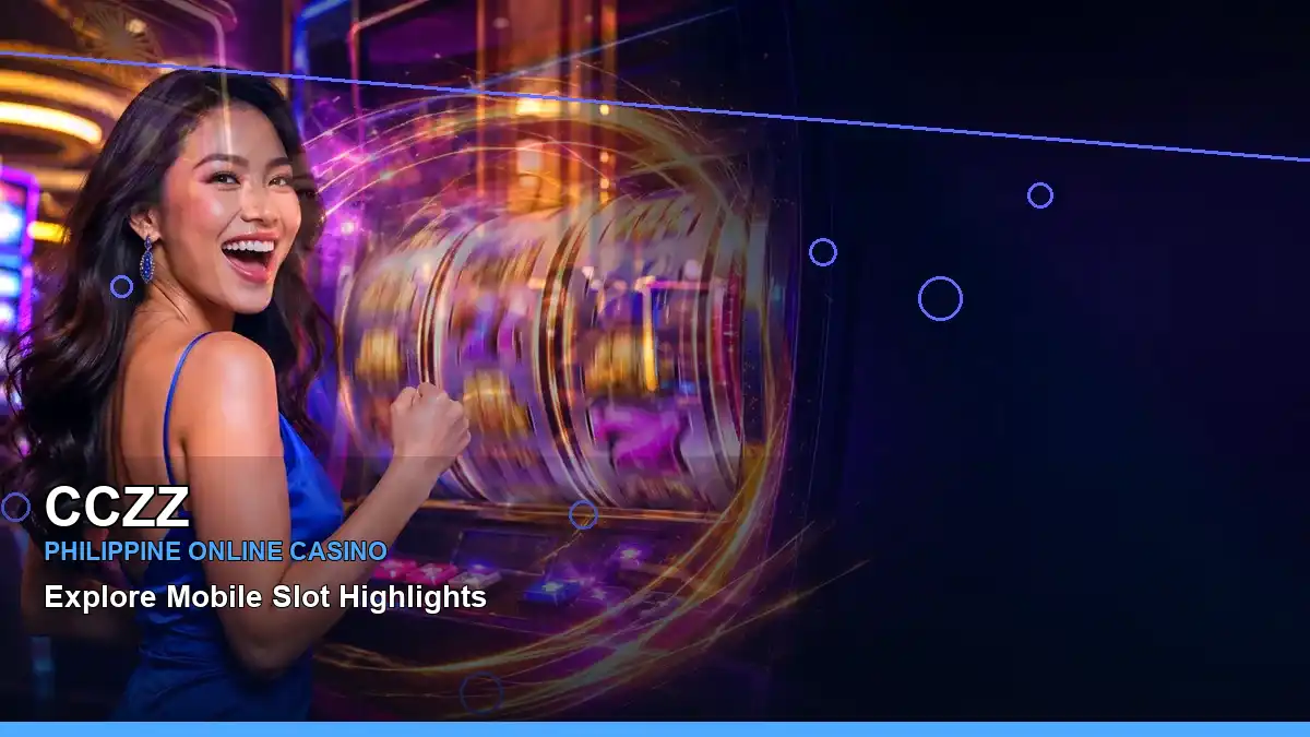 CCZZ night online slot games featuring an adult Filipina casino host with a left-framed composition — view 2